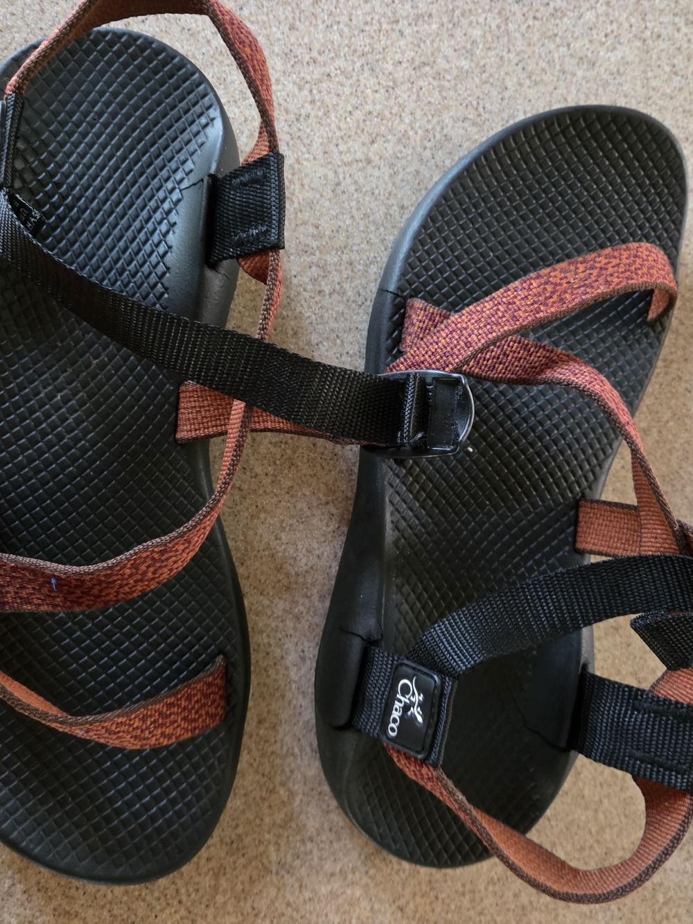 Chaco Classic Sport Sandal - Rust/Black, Size 10W